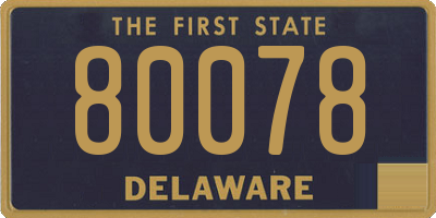 DE license plate 80078