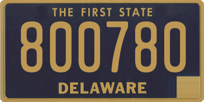 DE license plate 800780
