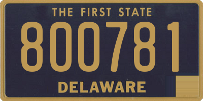 DE license plate 800781