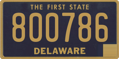 DE license plate 800786