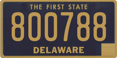 DE license plate 800788