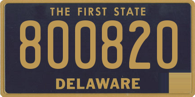 DE license plate 800820