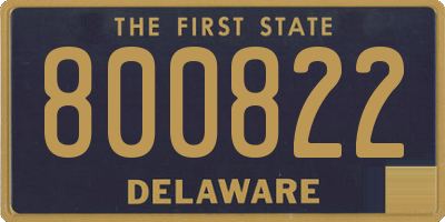 DE license plate 800822