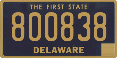 DE license plate 800838
