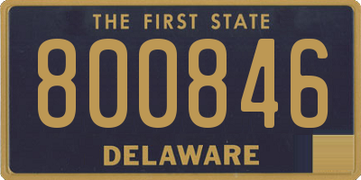 DE license plate 800846