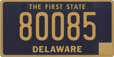 DE license plate 80085