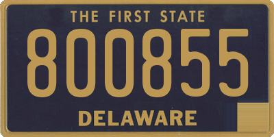 DE license plate 800855
