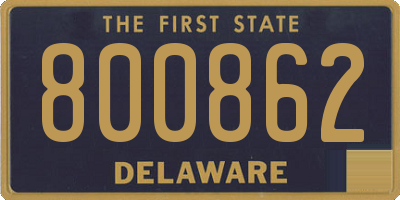 DE license plate 800862