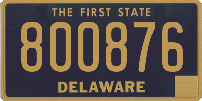 DE license plate 800876
