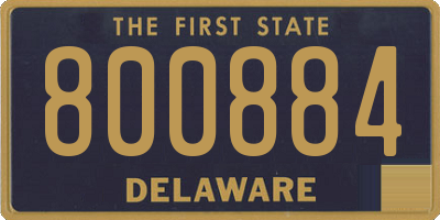 DE license plate 800884