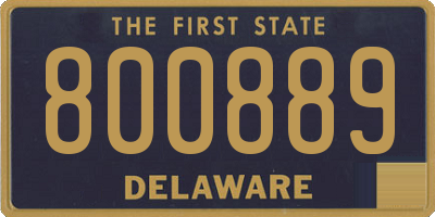 DE license plate 800889