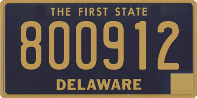 DE license plate 800912