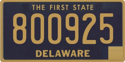 DE license plate 800925