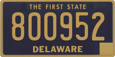 DE license plate 800952
