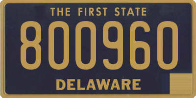 DE license plate 800960