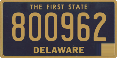 DE license plate 800962
