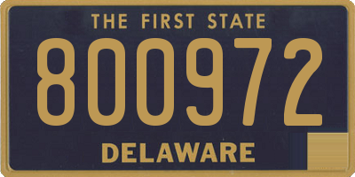 DE license plate 800972
