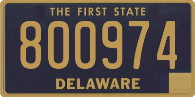 DE license plate 800974