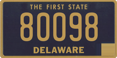 DE license plate 80098