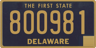 DE license plate 800981