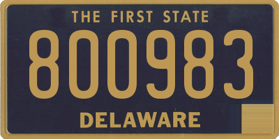 DE license plate 800983