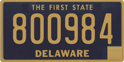 DE license plate 800984