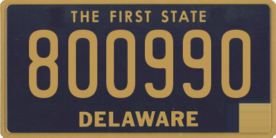 DE license plate 800990