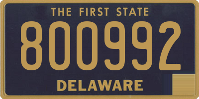DE license plate 800992