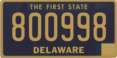 DE license plate 800998