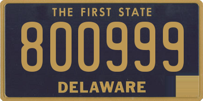 DE license plate 800999