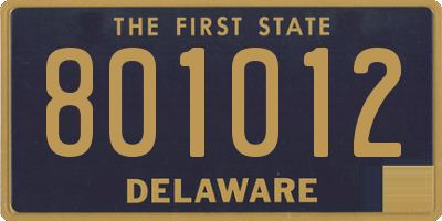 DE license plate 801012