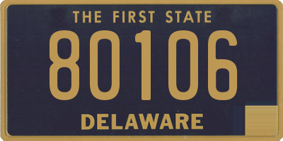 DE license plate 80106
