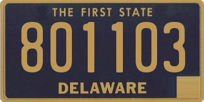 DE license plate 801103