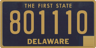 DE license plate 801110