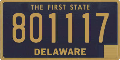DE license plate 801117