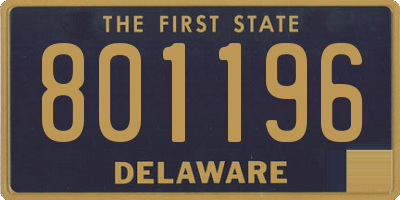 DE license plate 801196