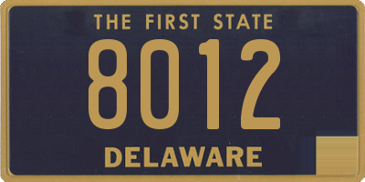 DE license plate 8012