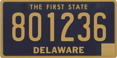 DE license plate 801236