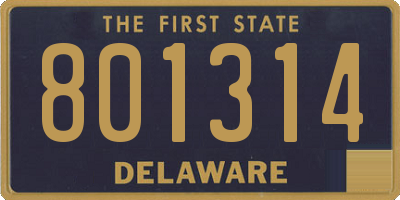 DE license plate 801314