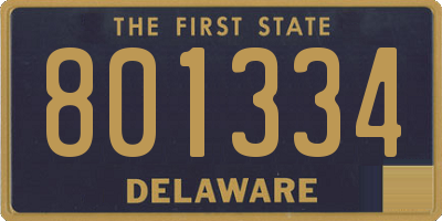 DE license plate 801334