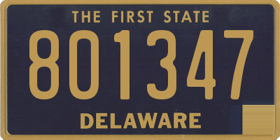 DE license plate 801347