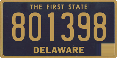 DE license plate 801398