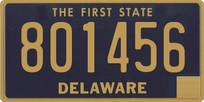 DE license plate 801456