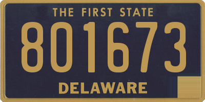 DE license plate 801673