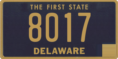 DE license plate 8017