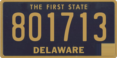 DE license plate 801713