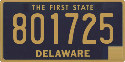 DE license plate 801725