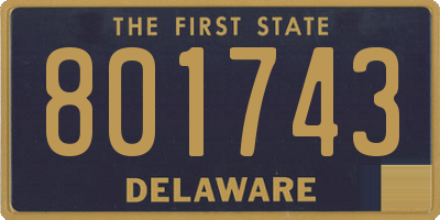 DE license plate 801743