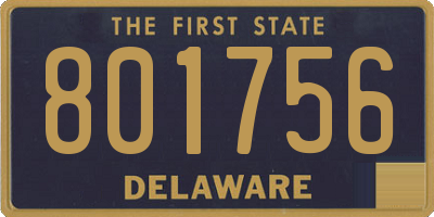 DE license plate 801756