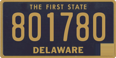 DE license plate 801780